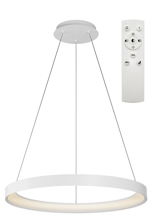 Závěsné svítidlo Top Light Orbit 50BZ RC, 40W, max.4000lm, stmívání, 3000-6500K, dálkové ovládání, 50 cm bílé