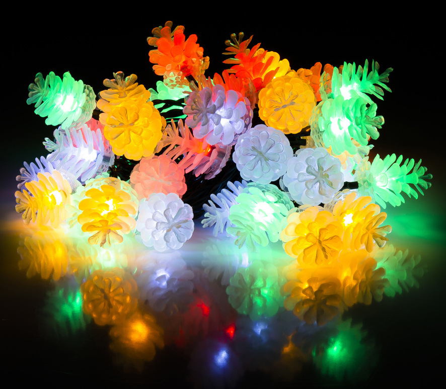 Vánoční osvětlení RETLUX RXL 370, řetěz (šišky), 80 LED, 20 m, multicolor