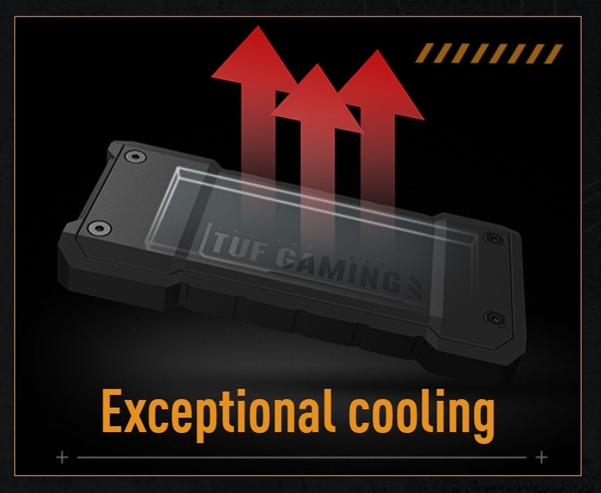 SSD externí Asus TUF Gaming AS1000 PLUS 1TB černý Herní SSD s chlazením pro stabilní výkon