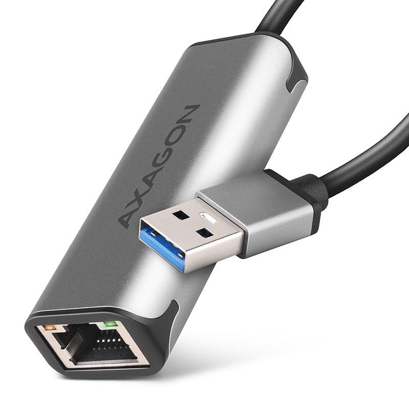 Síťová karta Axagon USB-A 3.2 Gen 1 - 2.5 Gigabit Ethernet šedá