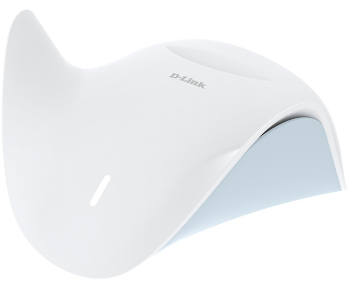 Detail horní části Wi-Fi 7 routeru D-Link M95/E BE9500 s minimalistickým bílým designem
