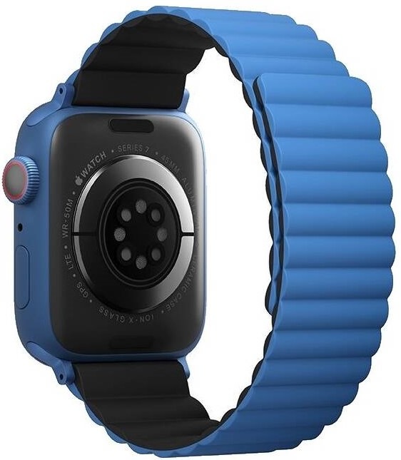 Řemínek Uniq Revix Reversible na Apple Watch 38/40/41mm černý/modrý