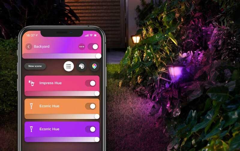 Nástěnné svítidlo Philips Hue Impress White and Color Ambiance, nástěnné 12V černé