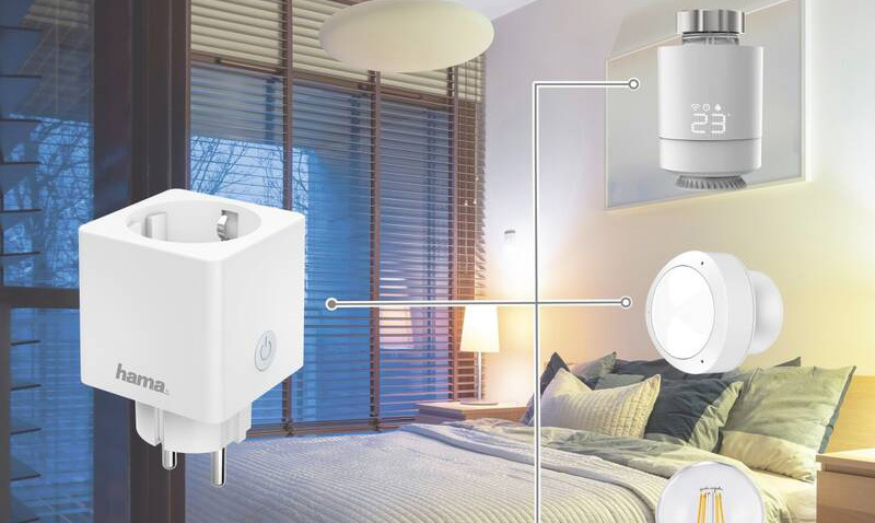 Chytrá zásuvka Hama SMART WiFi mini, měření spotřeby Chytrá zásuvka Hama SMART WiFi mini, měření spotřeby