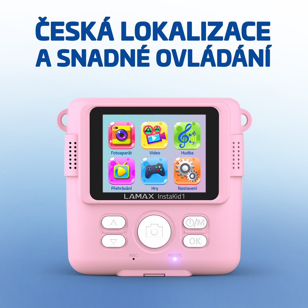 Instantní fotoaparát LAMAX InstaKid1 růžový LAMAX InstaKid1, růžová