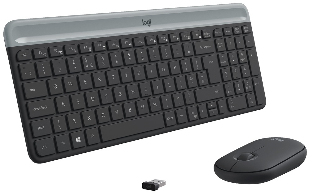Klávesnice s myší Logitech Wireless Combo MK470 Slim, CZ/SK šedá Klávesnice s myší Logitech Wireless Combo MK470 Slim, CZ/SK šedá