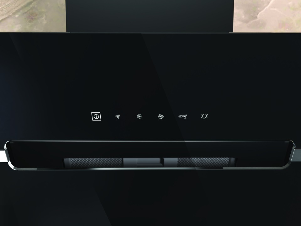 Odsavač par Whirlpool WHVS 91F LT DP K černá Odsavač par Whirlpool WHVS 91F LT DP K, černý, komínový, elektronické ovládání