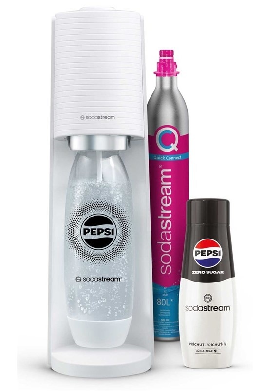 Výrobník sodové vody SodaStream TERRA White Pepsi Zero Mpack
