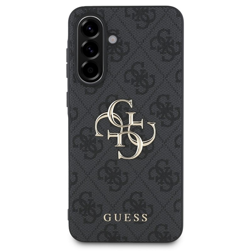 Kryt na mobil Guess PU 4G Metal Logo na Samsung Galaxy A56 šedý