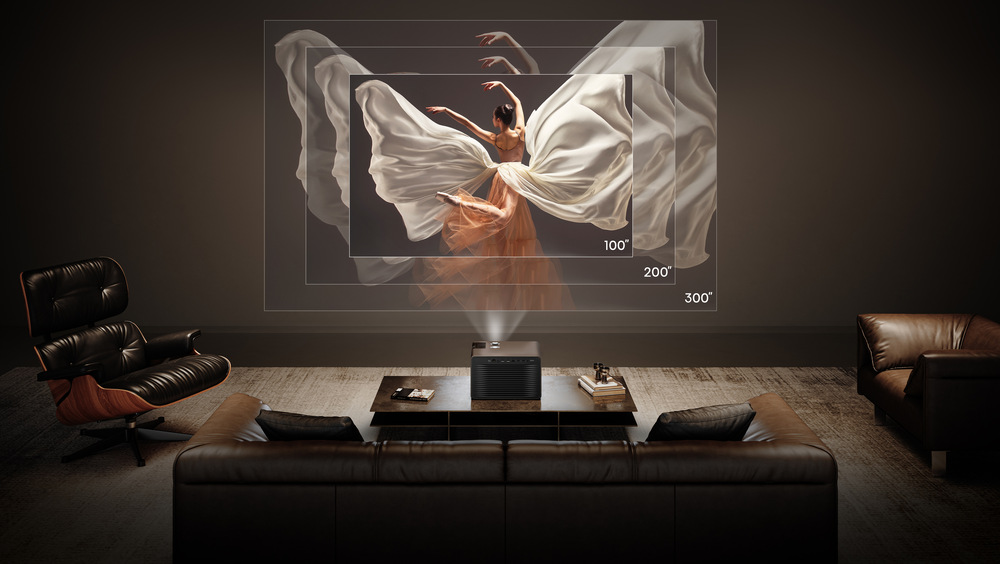Laser TV Hisense XR10 a různé obrazy na stěně
