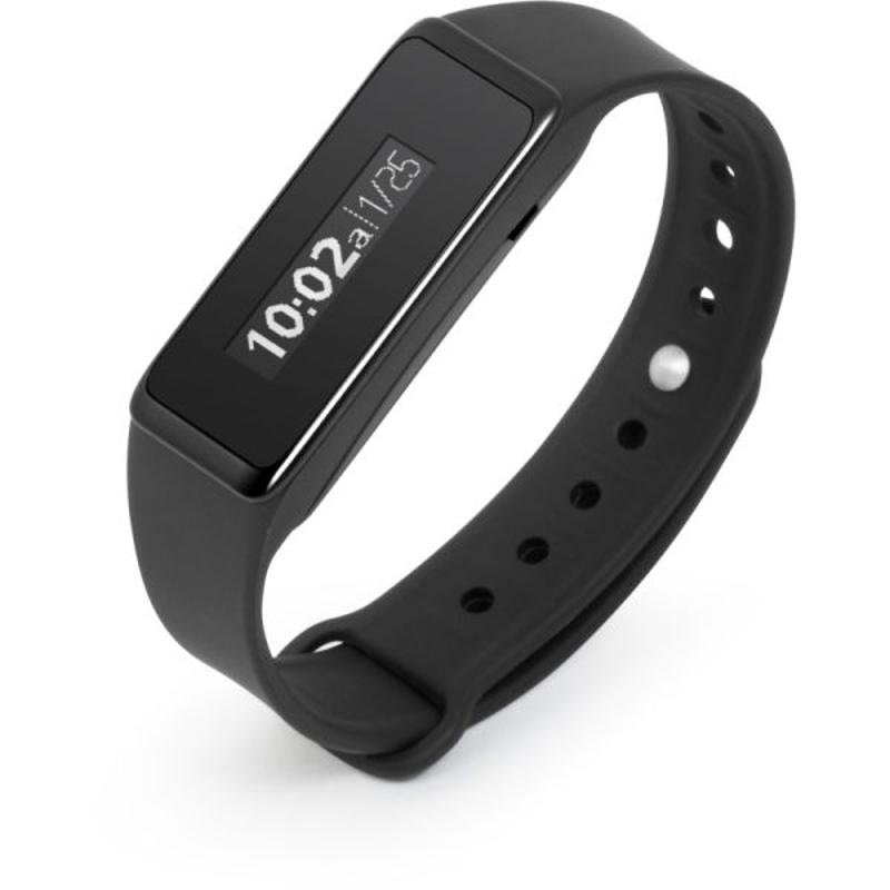 Fitness náramek, voděodolný, Bluetooth 4.0,  Android/iOS, černý (TX-72)