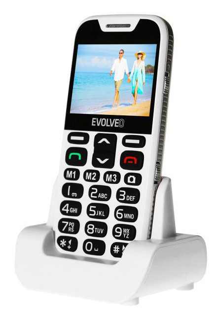 Mobilní telefon Evolveo EasyPhone XD - seniorský bílý