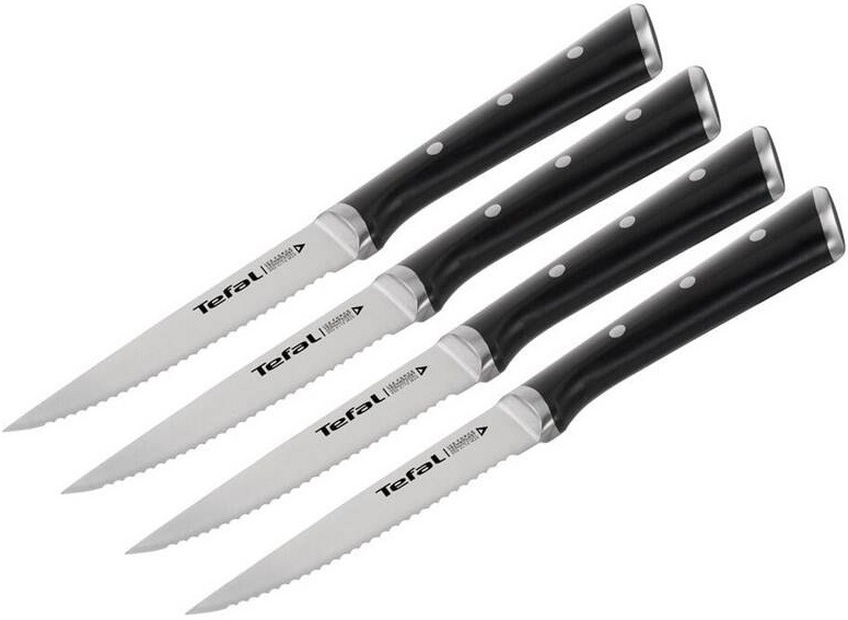 Sada kuchyňských nožů Tefal Ice Force K232S414, na steak, 4 kusy