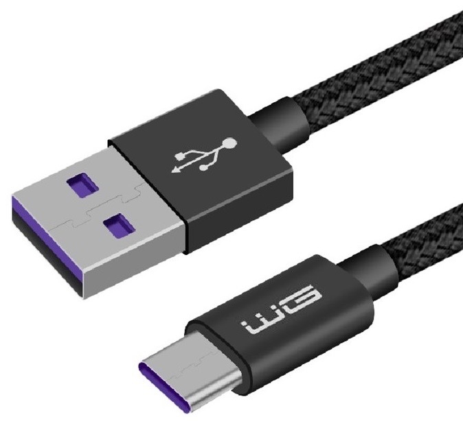 Kabel WG Super Charge USB/USB-C, 1m černý