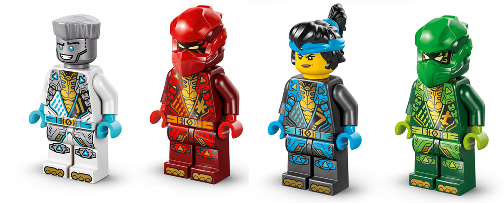 Stavebnice LEGO® NINJAGO® 71831 Chrám nindžů Spinjitzu Čtyři nindžové, mládě Riyu i drobné doplňky inspirují k příběhům mimo samotné souboje.