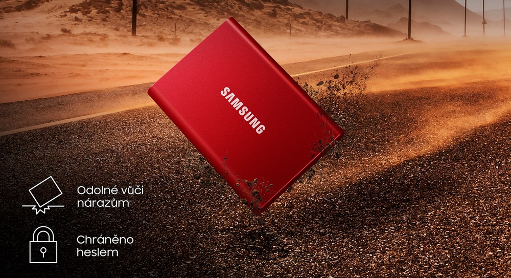 SSD externí Samsung T7 1TB červený Samsung T7