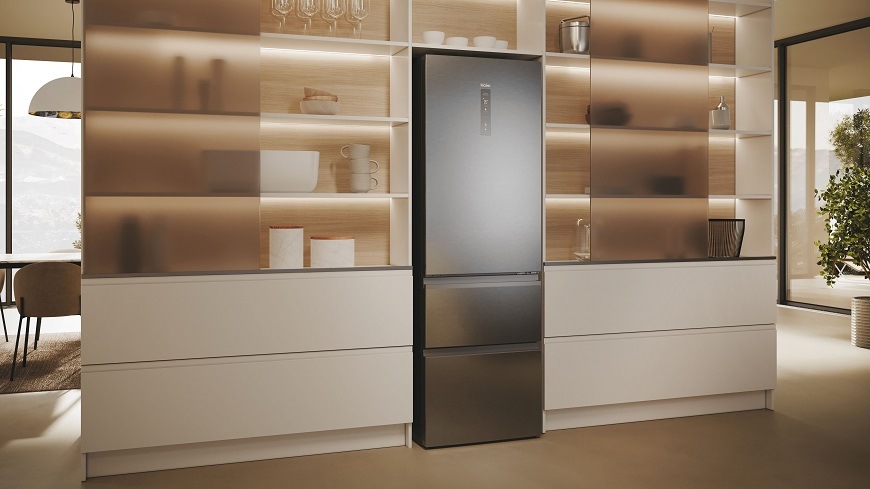 Chladnička s mrazničkou Haier HTW5618DNMG stříbrná