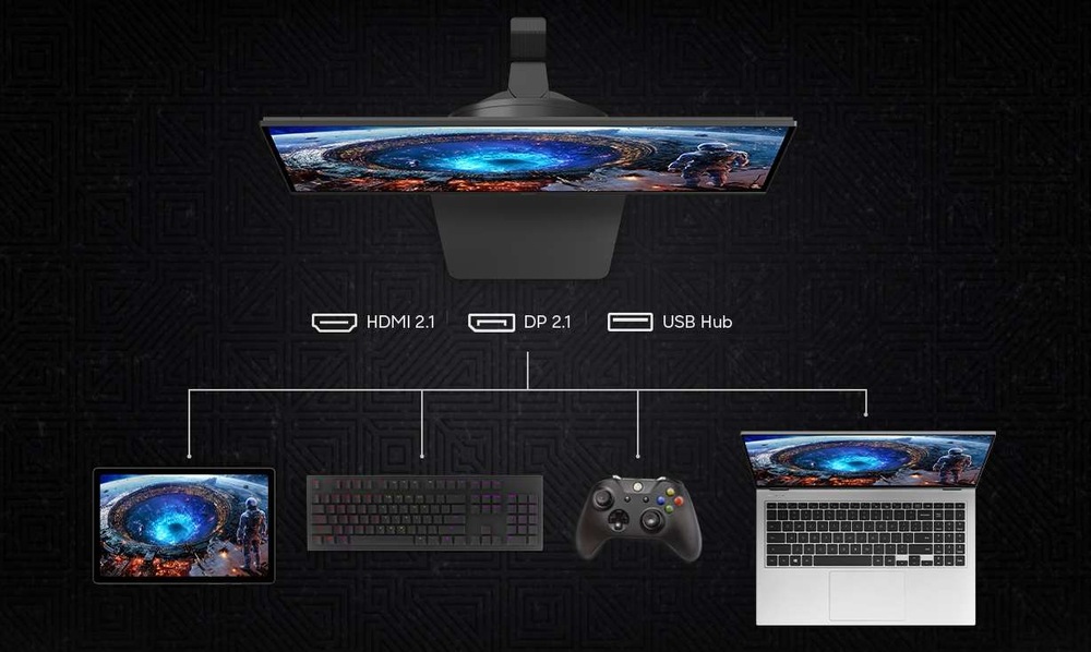 Herní monitor Samsung Odyssey G8 (G80HF) černý Samsung Odyssey G8 (G80HF) nabízí například DisplayPort 2.1 i HDMI 2.1
