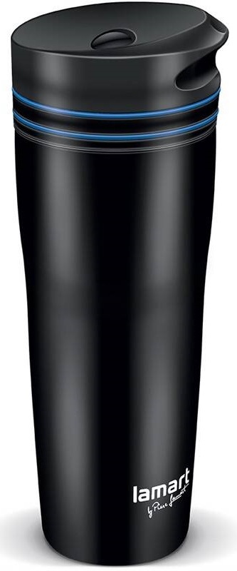 Termohrnek Lamart MANQ 360 ml LT4050 černý/modrý Termohrnek Lamart MANQ 360 ml LT4050 černý/modrý