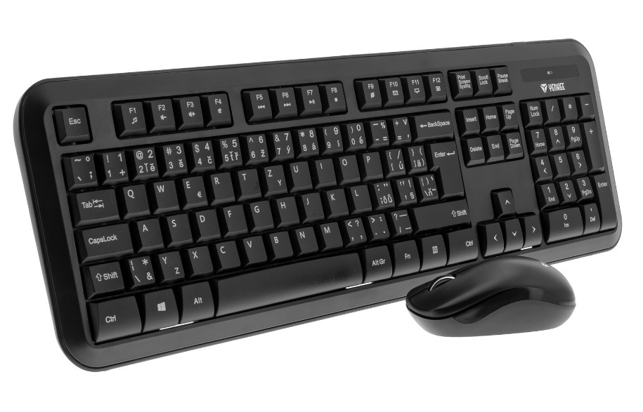 Klávesnice s myší YENKEE YKM 2006CS Combo WL Sequence černá