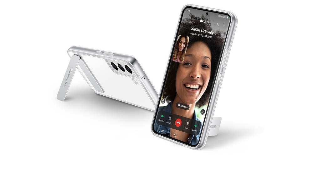 Kryt na mobil Samsung Clear Standing na Galaxy S22 průhledný Kryt na mobil Samsung Clear Standing na Galaxy S22 průhledný