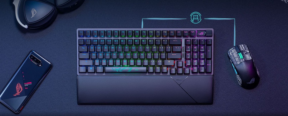 Klávesnice Asus STRIX SCOPE II 96 (ROG NX Snow / PBT) - US bílá Asus ROG Strix Scope II 96