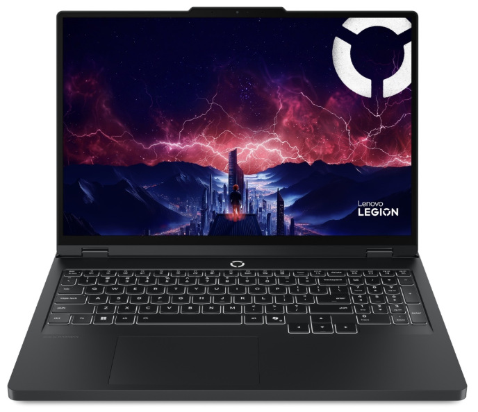 Čelní pohled na Lenovo Legion Pro 5 16IAX10H s 16" OLED displejem a numerickou klávesnicí