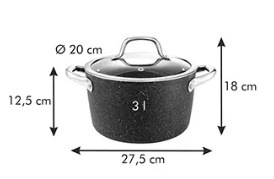 Hrnec s poklicí Tescoma President Stone 20 cm, 3 l