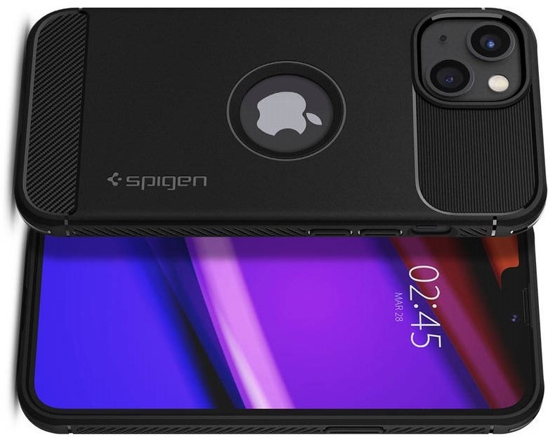 Kryt na mobil Spigen Rugged Armor na Apple iPhone 13 mini černý Kryt na mobil Spigen Rugged Armor na Apple iPhone 13 mini černý