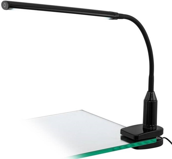 Stolní LED lampička Eglo Laroa, s klipem černá