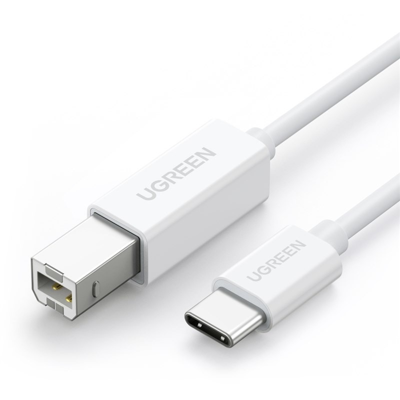 Kabel UGREEN USB-C/USB 2.0 B, 1,5m bílý