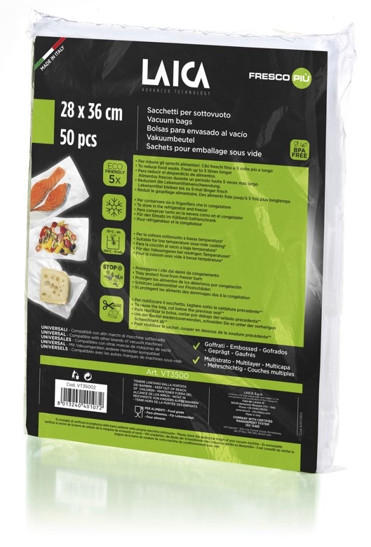 Sada vakuových sáčků Laica 28 × 36cm VT3500, 50 ks