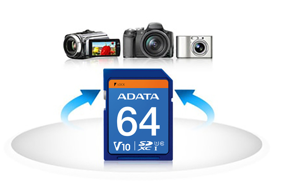 Paměťová karta ADATA Premier SDHC 32GB UHS-I Class 10 modrá ADATA Premier SDHC 32GB UHS-I Class 10 je připravená natáčet videa ve vysokém rozlišení
