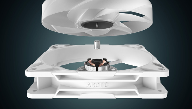 Ventilátor Arctic Cooling P14 Pro ARGB White bílý Arctic Cooling P14 Pro ARGB White se opírá o fluidní dynamické ložisko