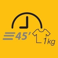 1 kg prádla za 45 minut