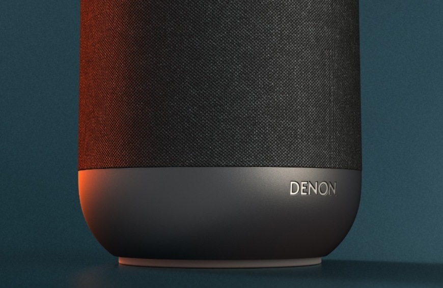 Reproduktor Denon Home 200 černý Detail reproduktoru Home 200 se značkou Denon