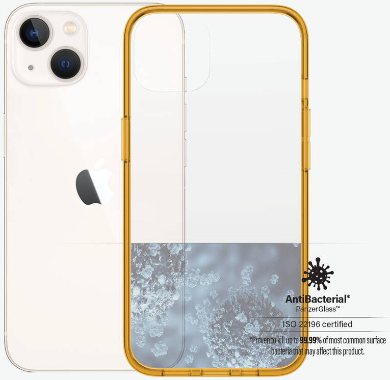 Kryt na mobil PanzerGlass ClearCaseColor na Apple iPhone 13 oranžový/průhledný