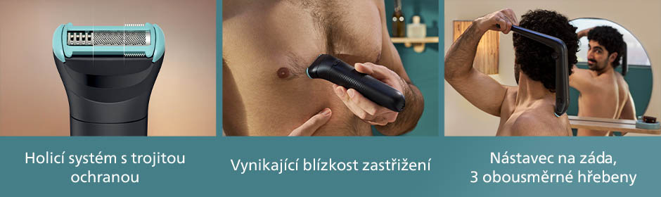 Zastřihovač tělový Philips Series 5000 BG5480/15 černý Philips BG5480/15 Series 5000