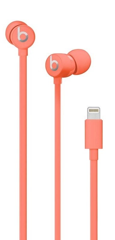 Sluchátka Beats urBeats3 s Lightning konektorem - korálově červená