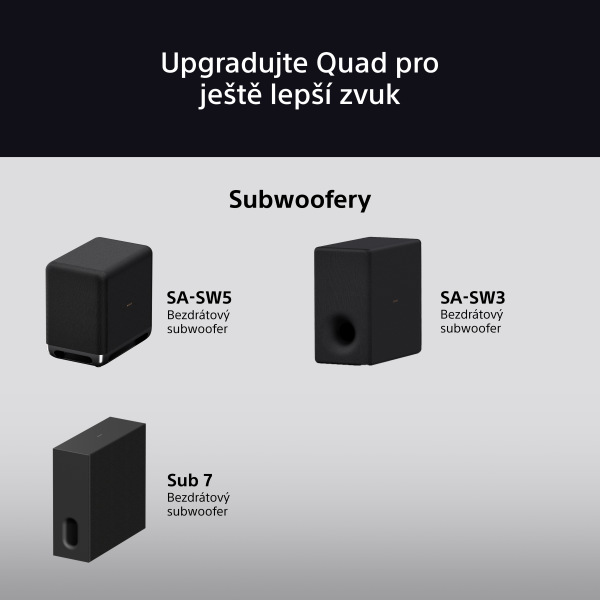 Soundbar Sony BRAVIA Theatre Quad černý/šedý