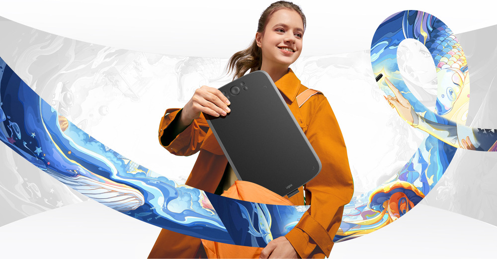 Díky kompaktnímu designu lze tablet UGEE M808 nosit všude s sebou