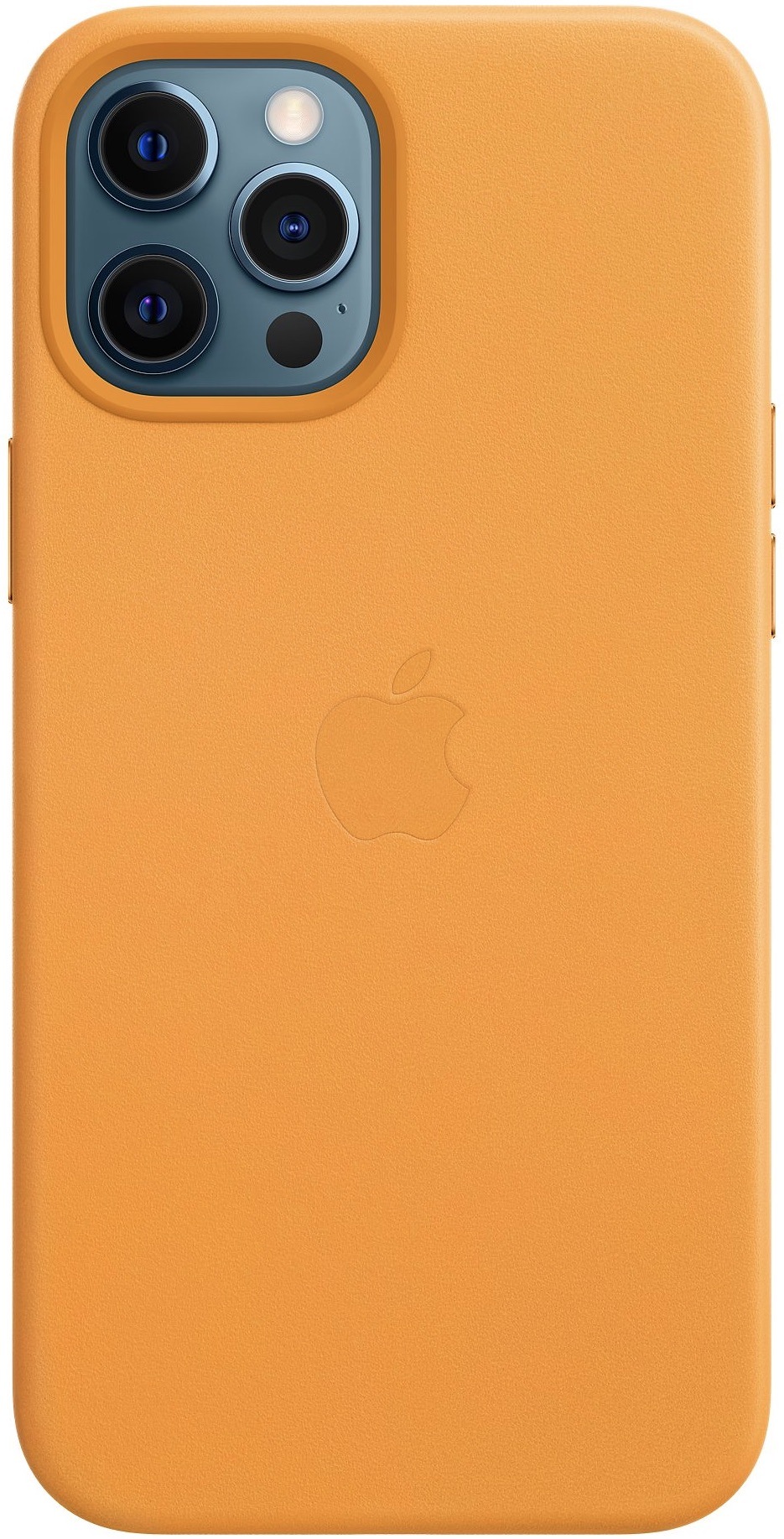Kryt na mobil Apple Leather Case s MagSafe pro iPhone 12 mini - měsíčkově oranžový