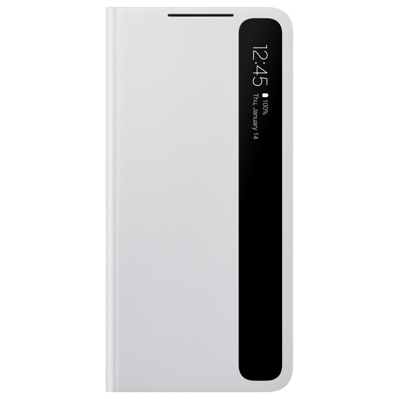 Pouzdro na mobil flipové Samsung Clear View na Galaxy S21+ 5G šedé