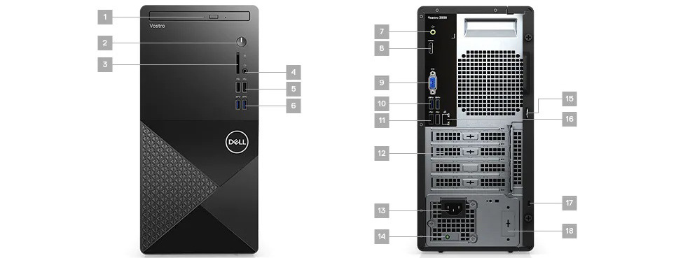 Stolní počítač Dell Vostro 3888 černý Stolní počítač Dell Vostro 3888 černý