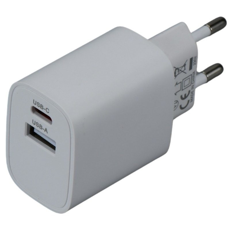 Nabíječka do sítě iGET USB-C/USB-A bílá