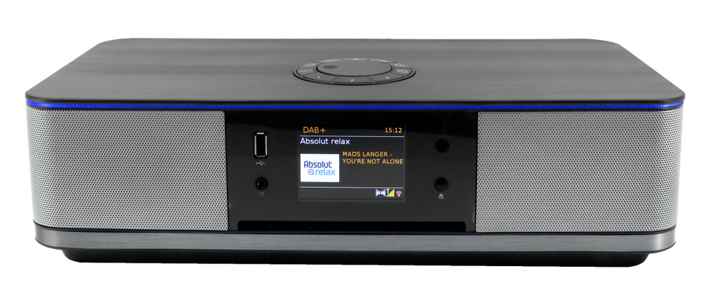 Internetový radiopřijímač s DAB+ Soundmaster ICD2023WE stříbrný/bílý Mikrosystém Soundmaster ICD2023WE z přední strany