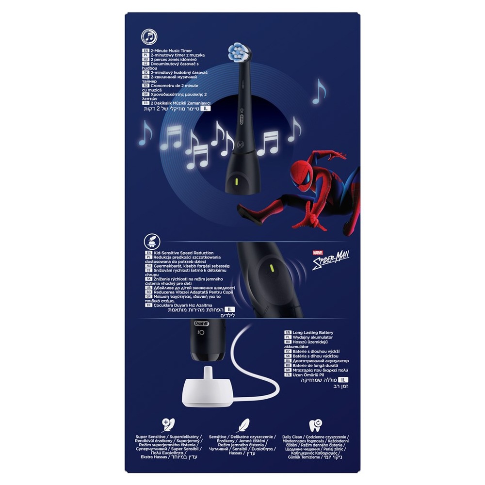 Zubní kartáček Oral-B iO Kids 6+ Spiderman + Cestovní Pouzdro černý Zubní kartáček Oral-B iO Kids 6+ Spiderman + Cestovní Pouzdro černý
