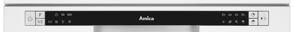 Myčka nádobí Amica DFM61E6qWMG bílá Ovládací panel myčky nádobí Amica DFM61E6qWMG