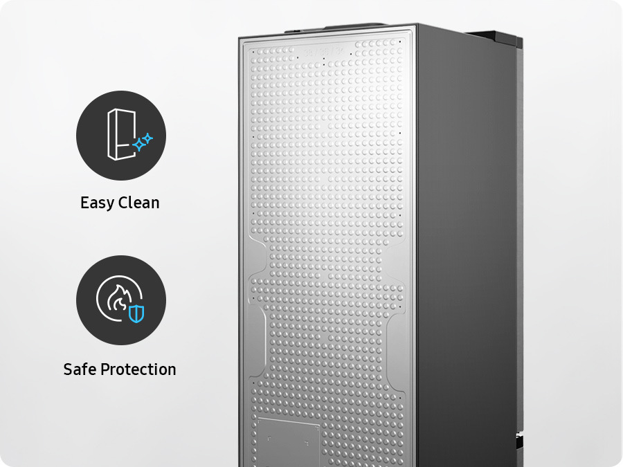 Chladnička s mrazničkou Samsung RB38C676CS9/EF stříbrná Designová zadní strana lednice Clean Back