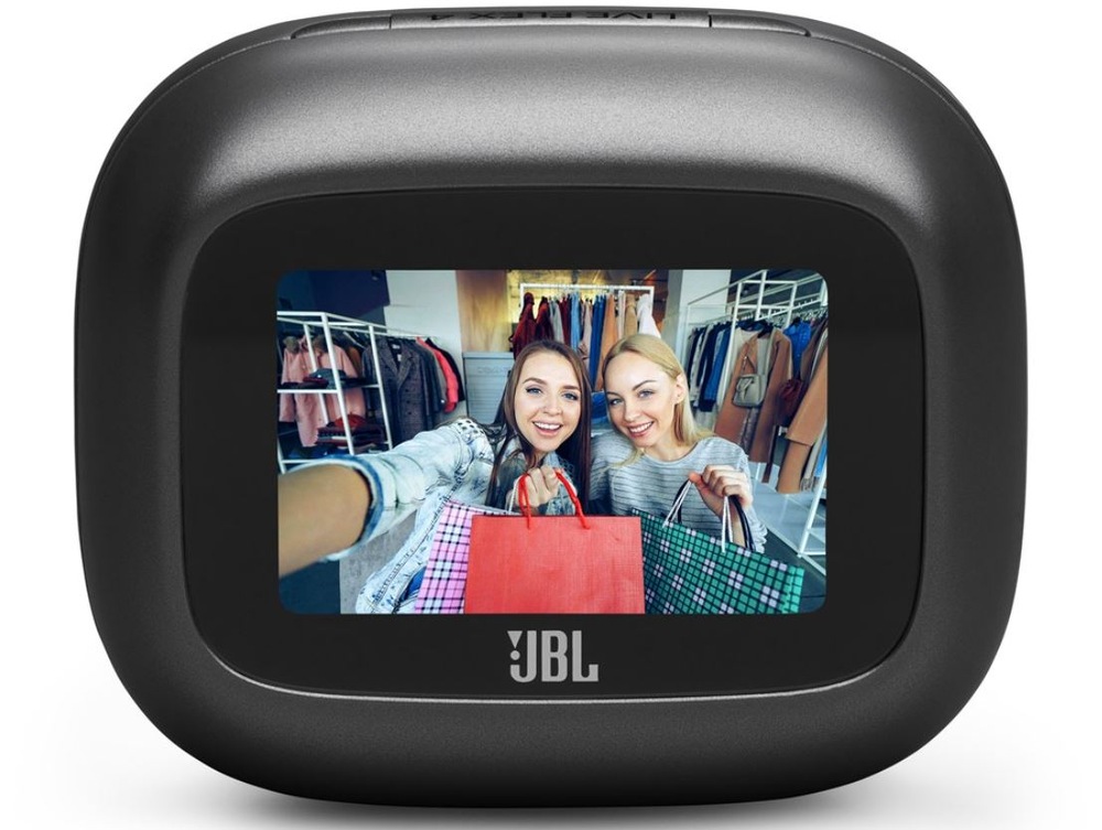 Sluchátka JBL Live Flex4 fialová TWS sluchátka JBL Live Flex4 s displejem pouzdra